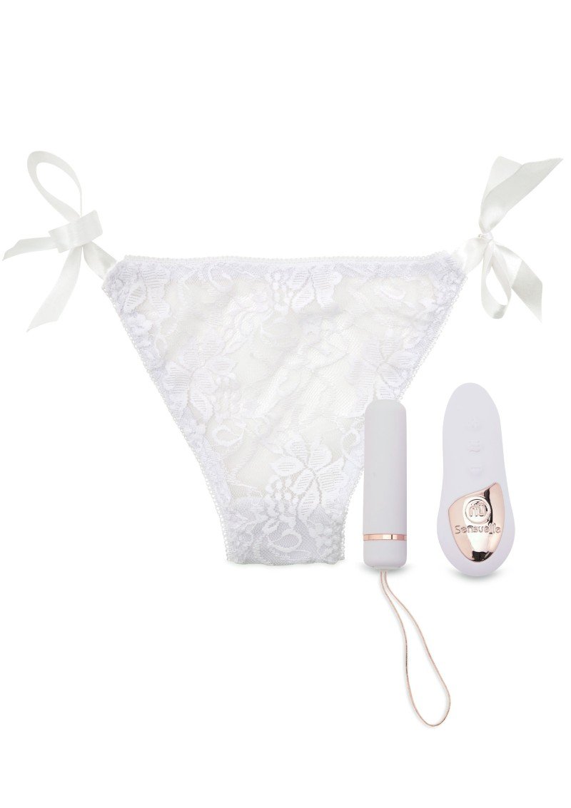 Chiloti cu glont vibrator și telecomanda white
