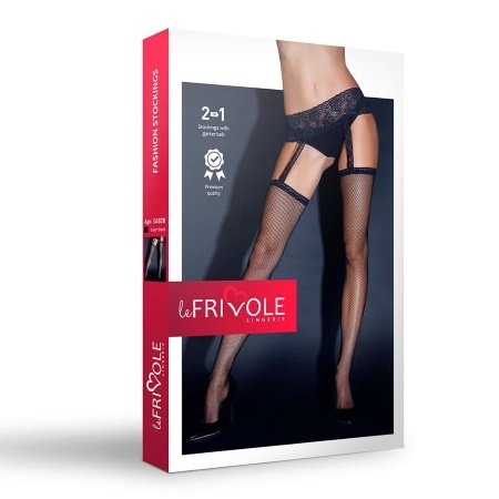 Ciorapi cu portjartiera Lefrivole black — imagine 2