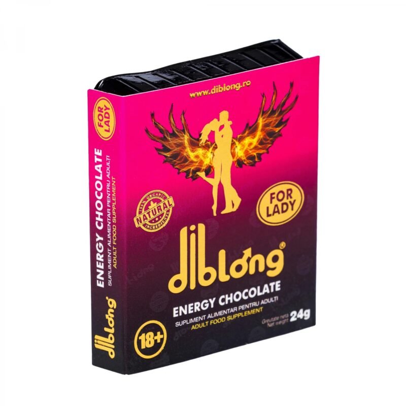 Diblong Energy Chocolate for Lady - supliment alimentar pentru femei pe bază de ciocolată, cu plante care susțin sănătatea sexuală și recăpătarea energiei, 24 g