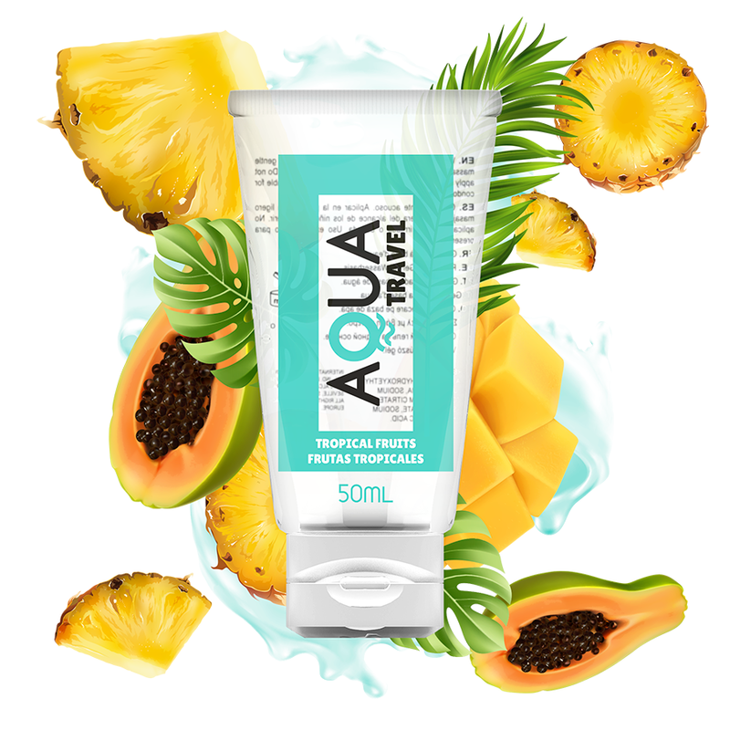 Lubrifiant pe bază de apa Aqua Travel cu aroma de fructe tropicale 50 ml