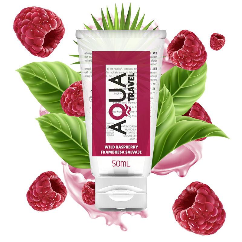 Lubrifiant pe bază de apa Aqua Travel cu aroma de zmeura 50 ml