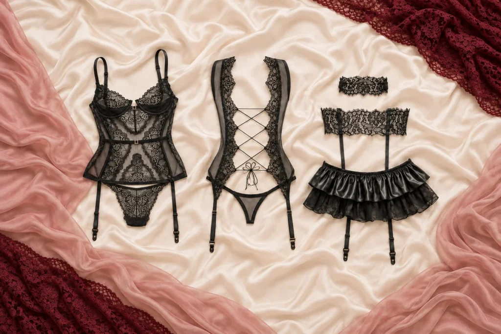 Corsete Ravenna și Meshlove și set Berenice, prezentate ca articole vestimentare