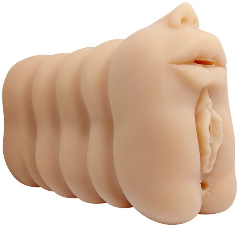 Masturbator 3 in 1, vagin, fund și gura