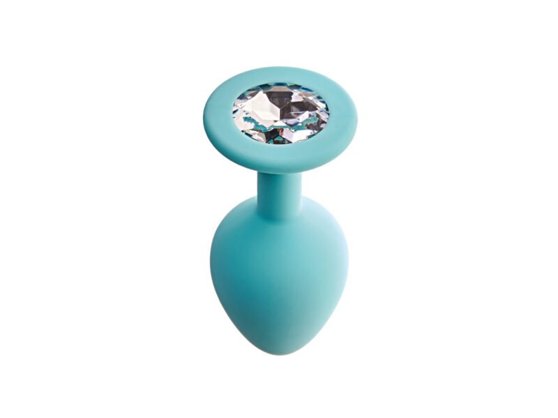 Plug anal cu cristal Gamma turcuaz S
