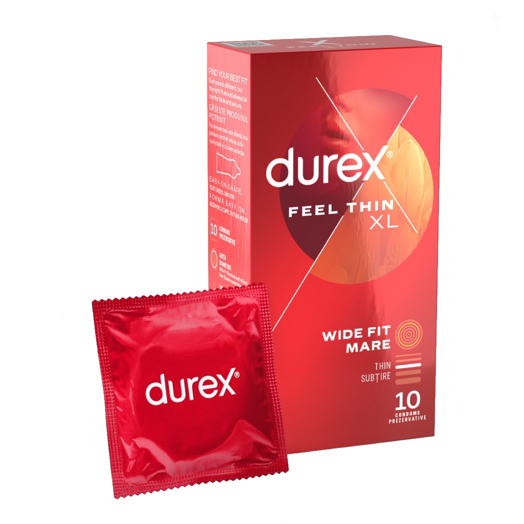Prezervative Durex Feel Thin XL 10 bucăți
