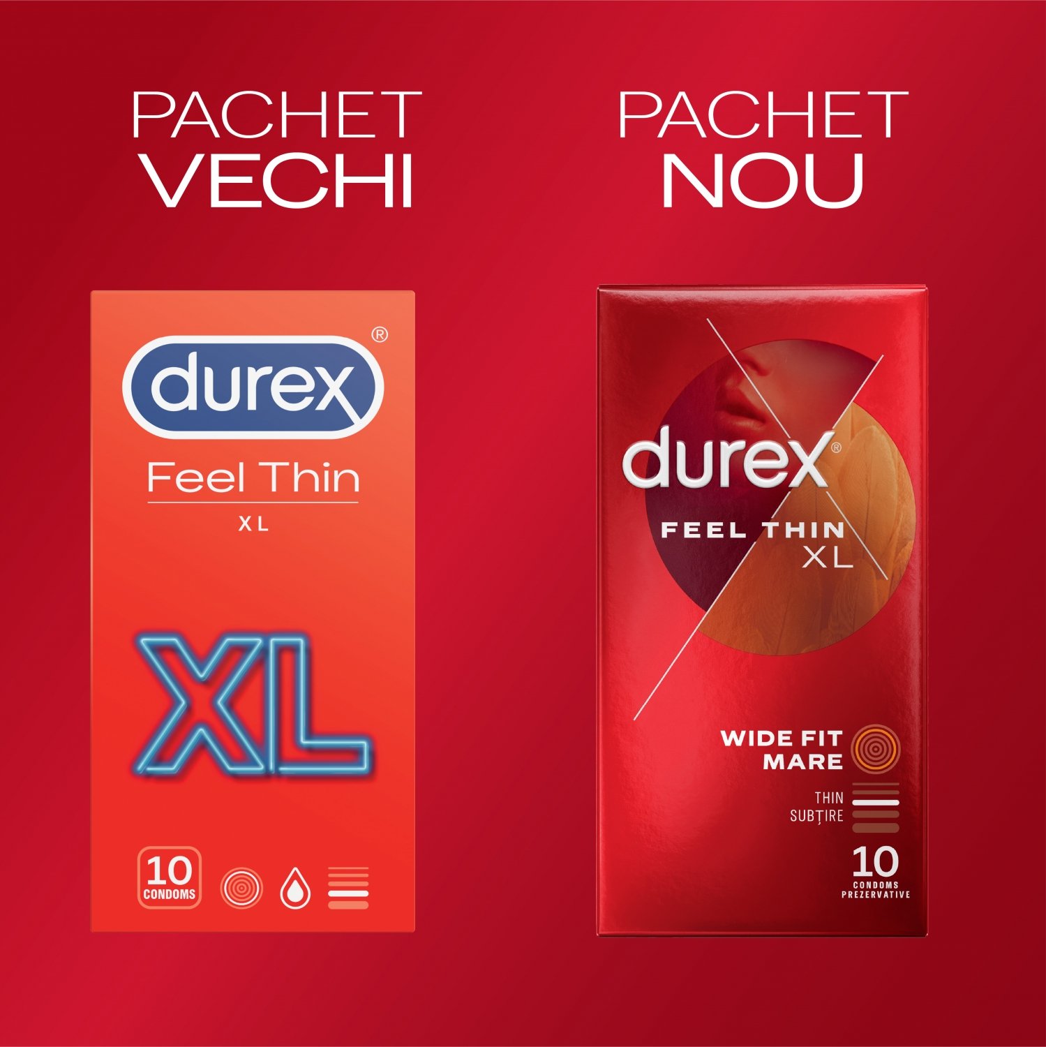 Prezervative Durex Feel Thin XL 10 bucăți — imagine 2