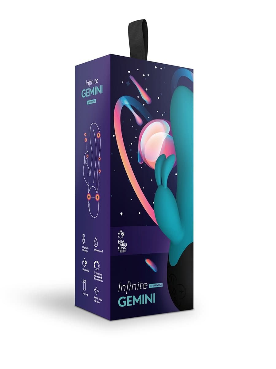 Vibrator rabbit cu functie de incalzire Gemini — imagine 3
